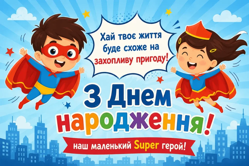 З днем народження маленький супер-герой