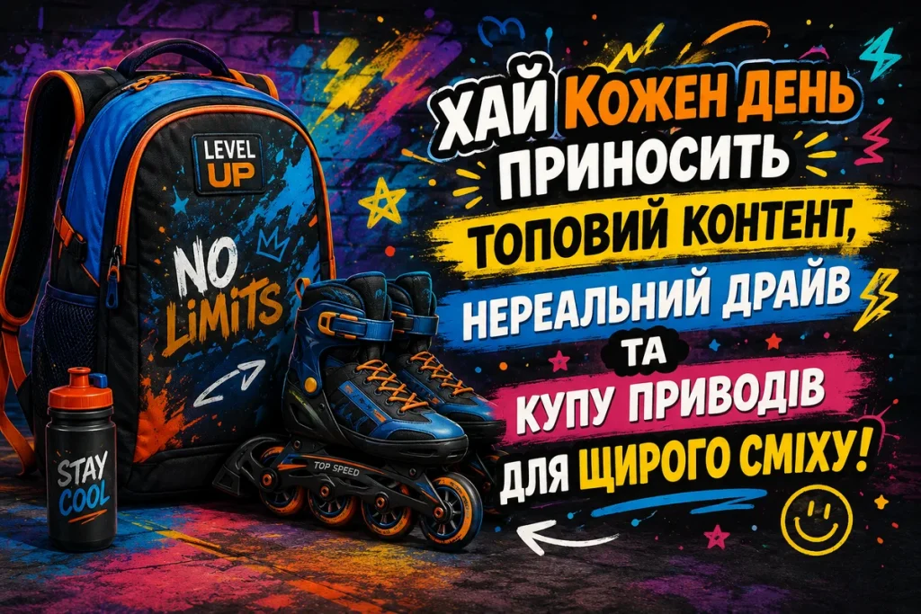 Яскравий рюкзак та слова привітань для хлопчика