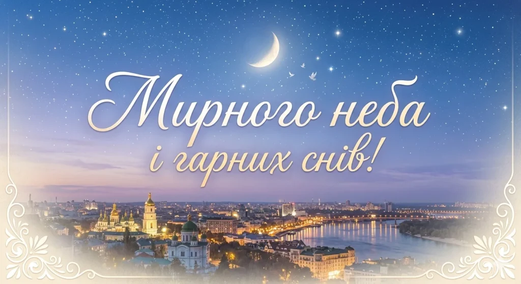 Вид на вечірній Київ