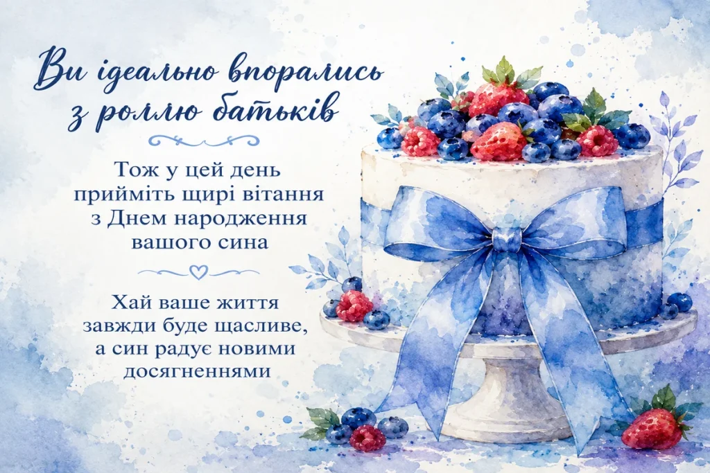 Святковий торт у День народження сина