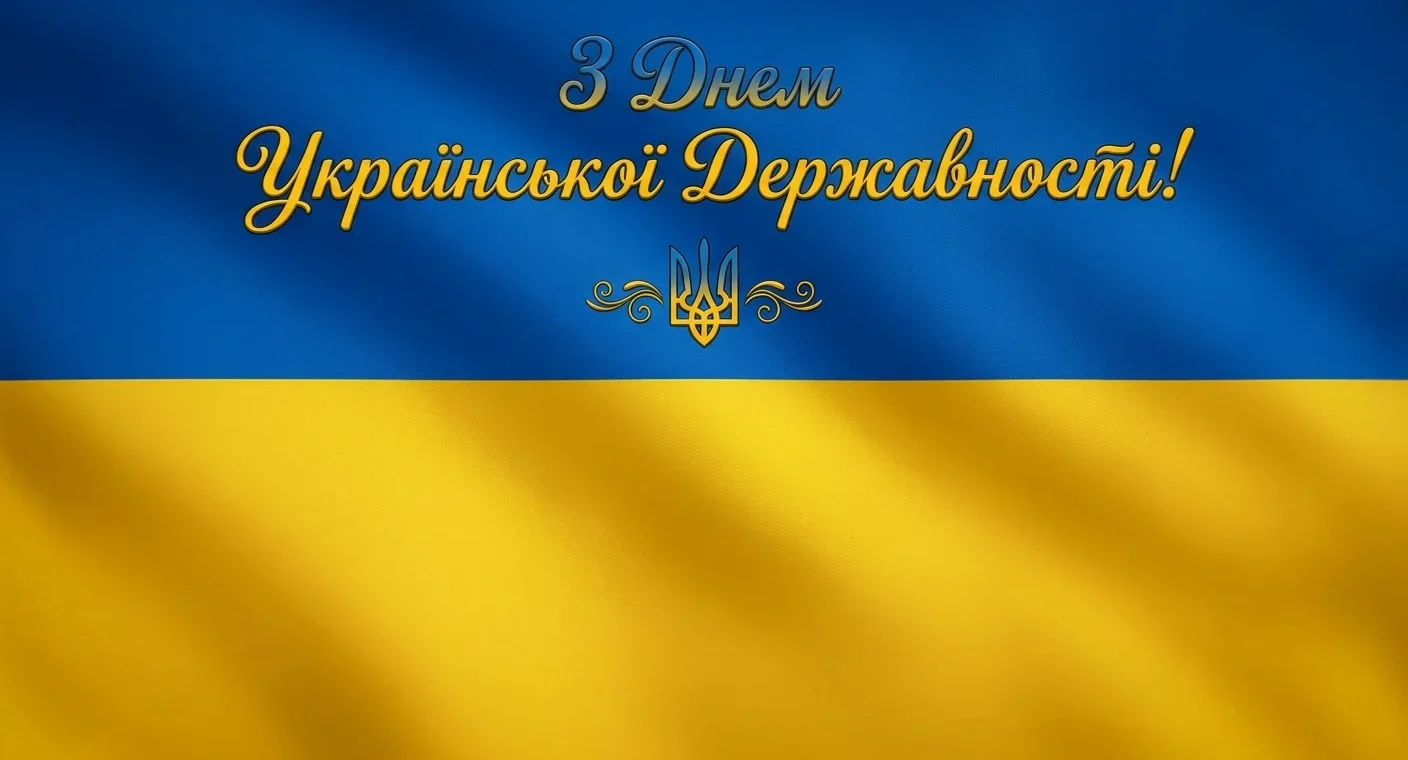 Український прапор із привітанням
