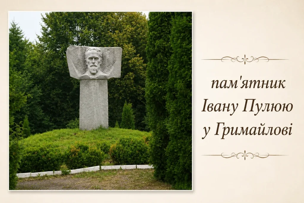 Пам'ятник Івану Пулюю у Гримайлові