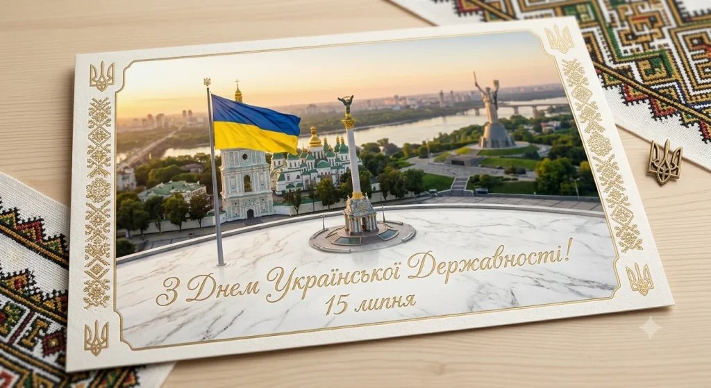 Листівка з Днем Української Державності