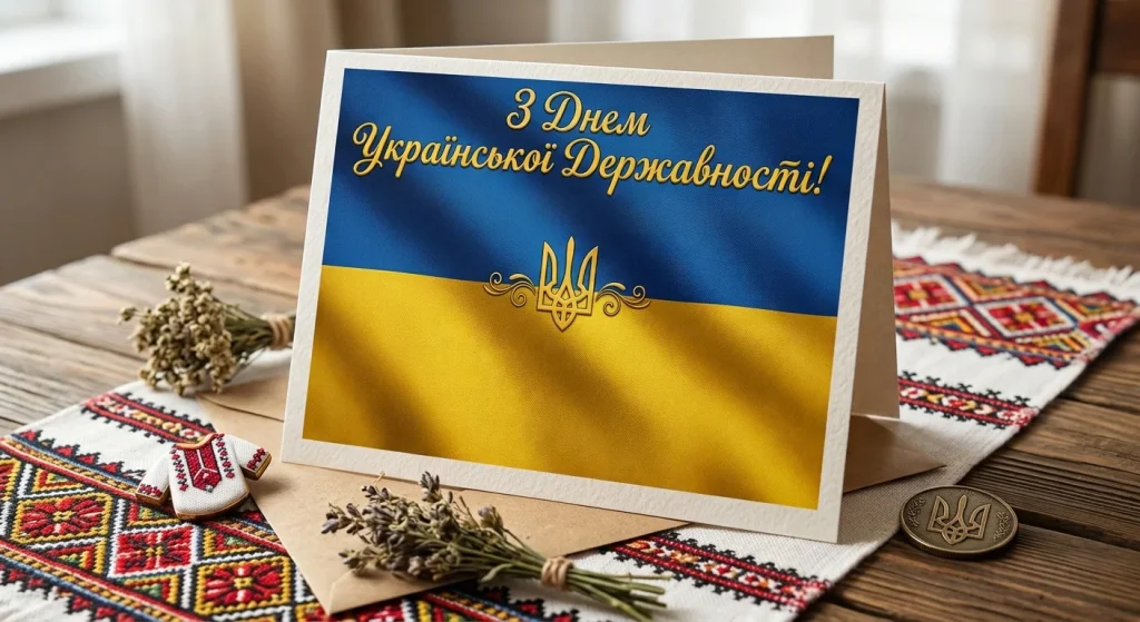 Листівка з Днем Української Державності