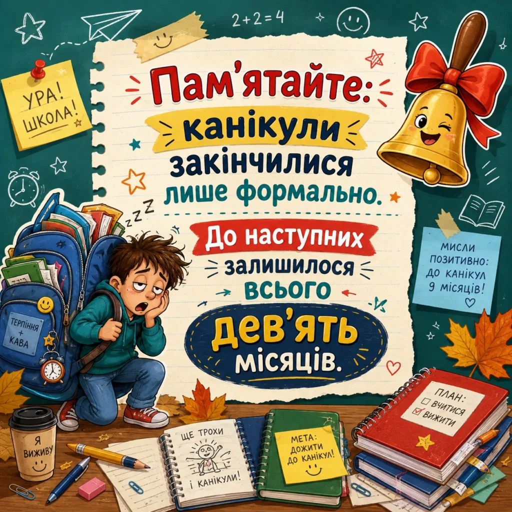 жартівлива картинка школяру на 1 вересня
