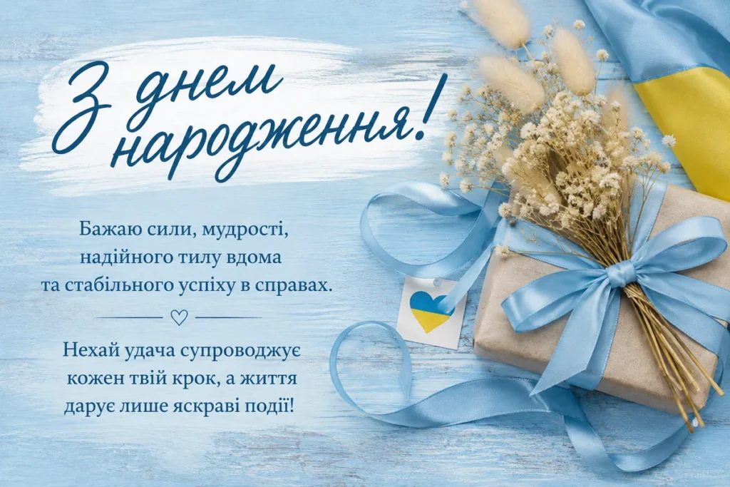 Ніжний подарунок з побажаннями для чоловіка