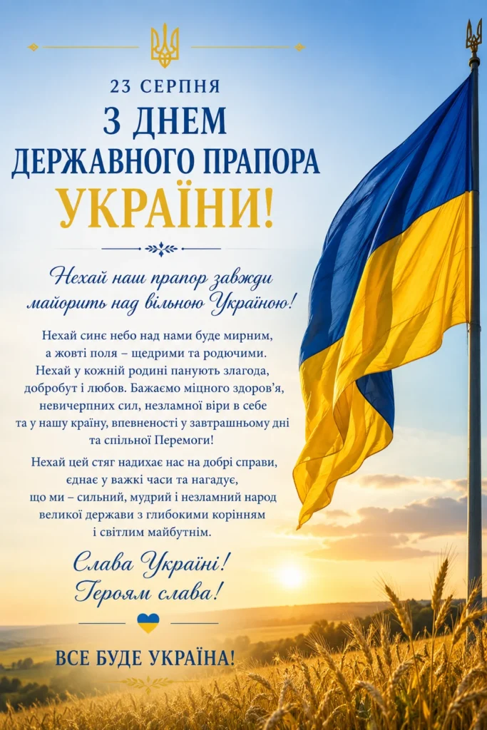 Красиві слова привітання на День Прапора