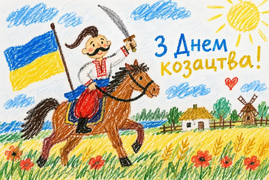 Козак на коні для учнів початкових класів