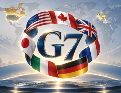 Символ G7 у кольорах прапорів країн-учасниць